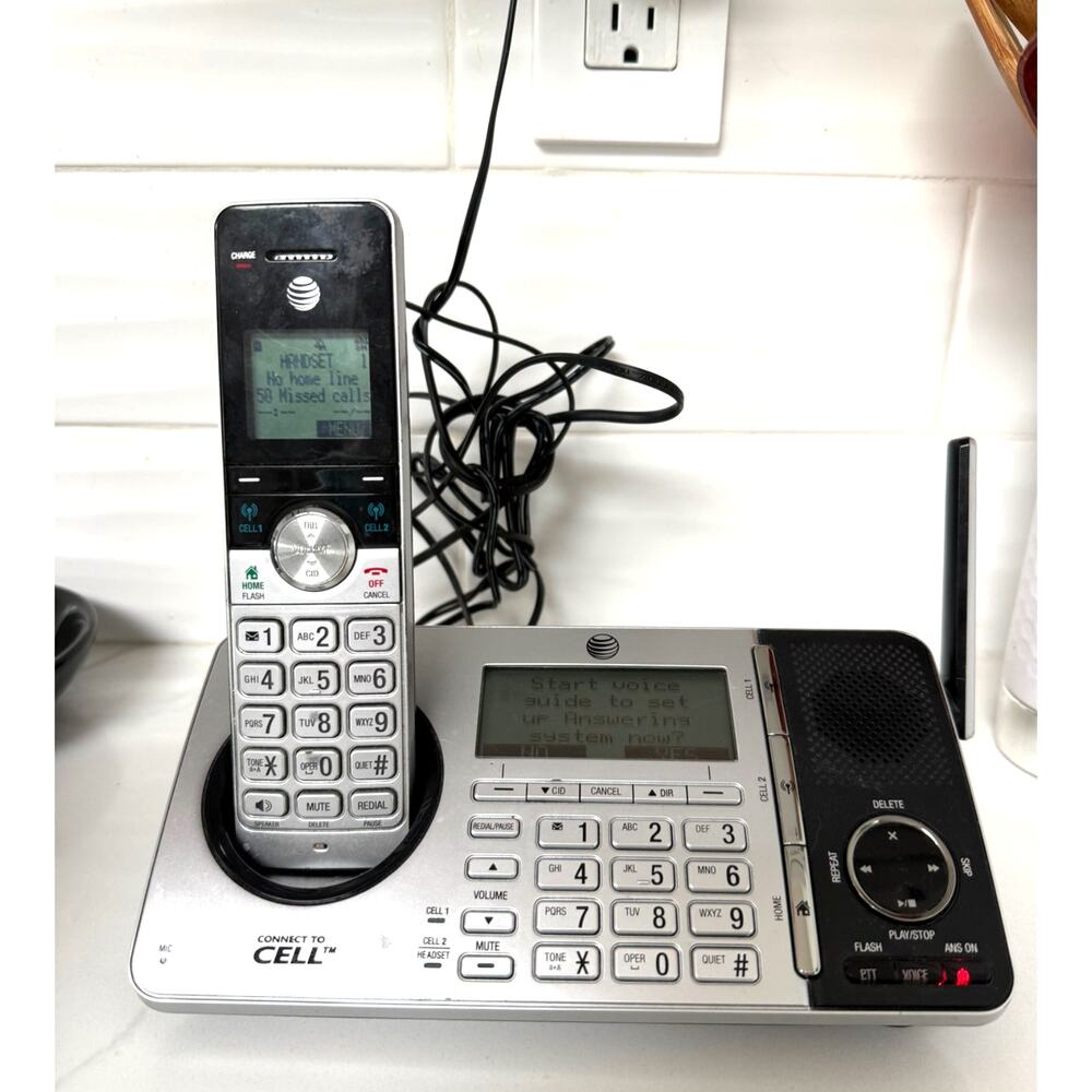 AT&T TL96456 Cordless Phone Base Handset Answering System Bluetooth DECT 6.0 Set